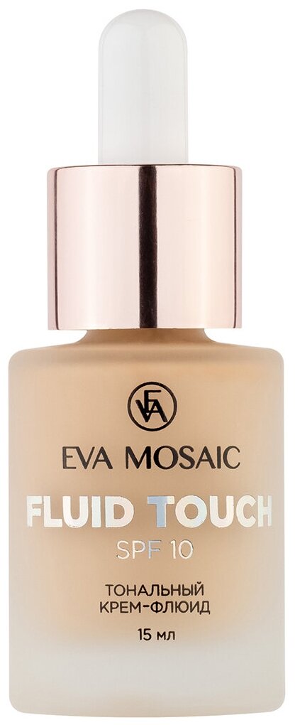 EVA MOSAIC Тональный крем-флюид Fluid Touch, 15 мл, 01 Фарфор