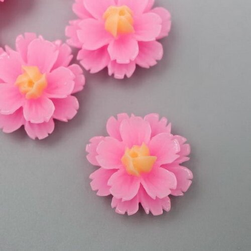 Кабошон Цветочек, цвет розовый 13 мм, 10 шт. кабошон цветочек цвет розовый 13 мм 10 шт