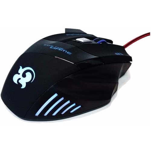 Игровая мышь проводная бесшумная с RGB подсветкой 3600DPI для пк компьютер ноутбук черный Optical Mouse T6 51100₽