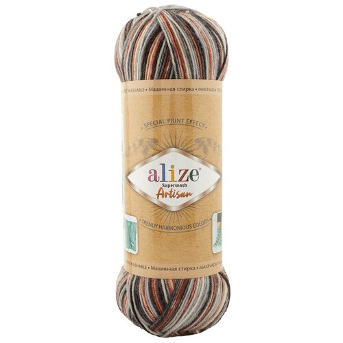 фото Пряжа superwash artisan alize - 1 моток (100 грамм, 420 м), цвет 9013 рукоделие