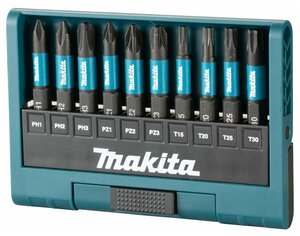 Набор бит Impact Black, 10 шт. Makita, E-12011, длина 50 мм