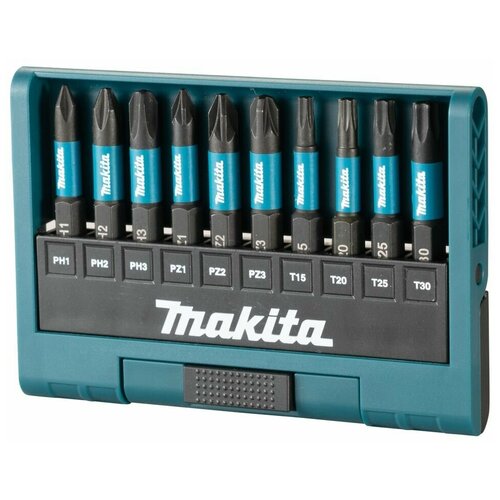 Набор бит Impact Black, 10 шт. Makita, E-12011, длина 50 мм