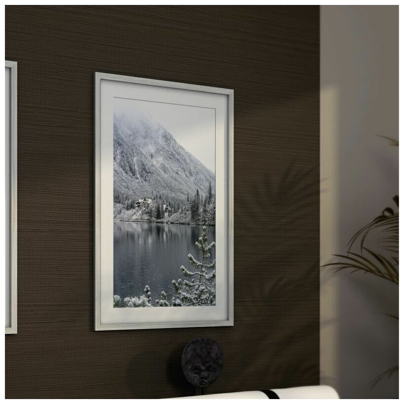 Постер Зима, озеро в горах 60х90 см в тубусе ПолиЦентр