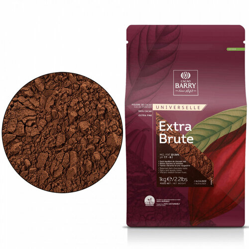 Какао-порошок Extra Brute алкализованный, 1 кг.