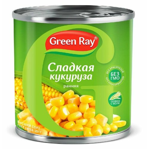 Кукуруза Green Ray сладкая, 340 г, 5 шт