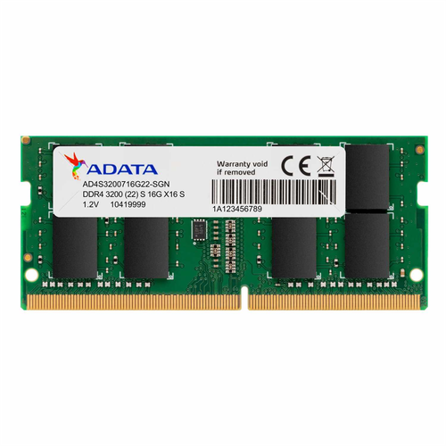 ADATA Модуль памяти ADATA 8GB DDR4 3200 SO-DIMM Premier AD4S32008G22-BGN CL22 12V Bulk 295000₽