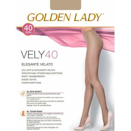 Колготки Golden Lady Vely, 40 den, коричневый колготки golden lady колготки женские 40 den vely melon 5