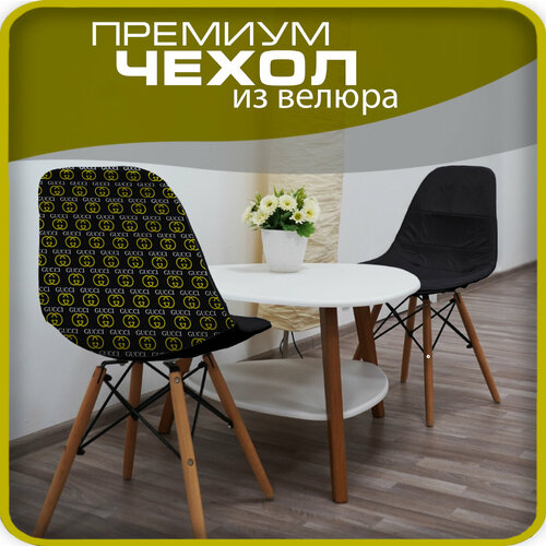 Чехлы на стулья со спинкой из велюра