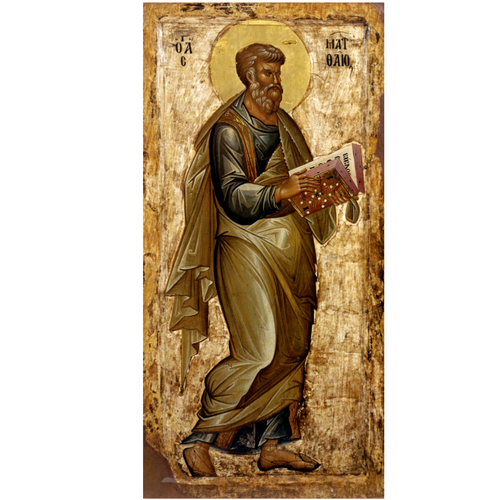 икона святой апостол тимофей на дереве на левкасе 13 см Икона святой Апостол Матфей на дереве на левкасе 13 см