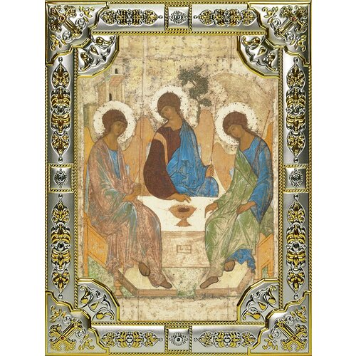 икона святая троица 18х24 85681 Икона Святая Троица, 18х24 см, в окладе