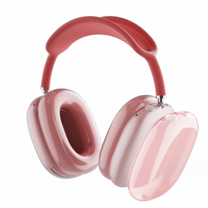 Чехлы накладки для AirPods Max силиконовые розовые противоударные — фото 1
