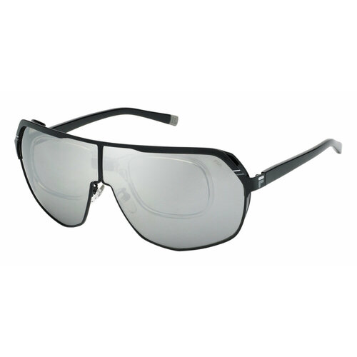 Солнцезащитные очки Fila SFI125 530X, прямоугольные, оправа: металл, для мужчин, черный