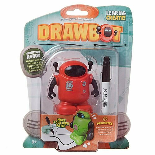 Робот Junfa индуктивный DRAWBOT (движение по линии) красный, 22,5х17,5х5,5 см DB-3/красный