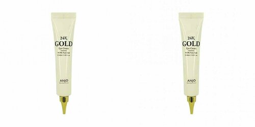 Anjo Professional Крем для век антивозрастной с 24-каратным Золотом, 24K Gold Anti-Wrinkle Eye Cream, 40 г, 2 шт