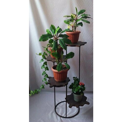 Подставка кованая для цветов на 4 горшка