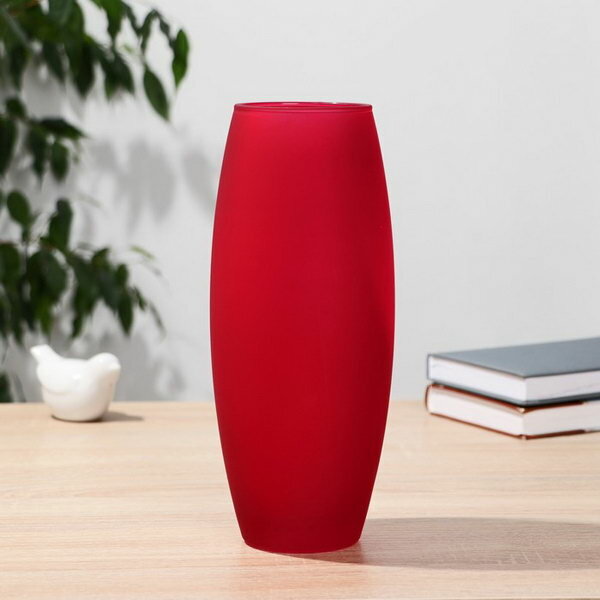 фото Ваза "Рубин матовая " d=8см, h=26х10.5 см