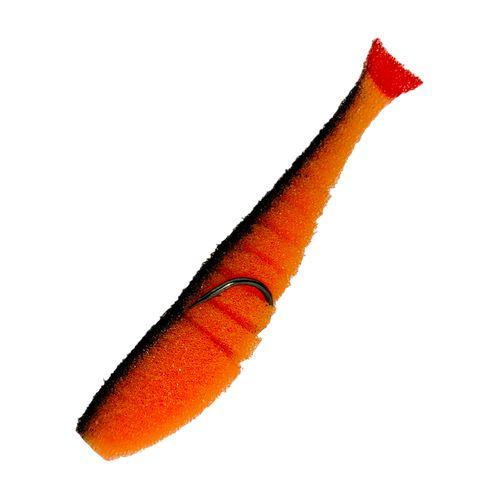 Поролоновая рыбка Lex Air Classic Fish OBB (оранжевое тело/черная спина) - упаковка 5 шт, размер 90 мм.