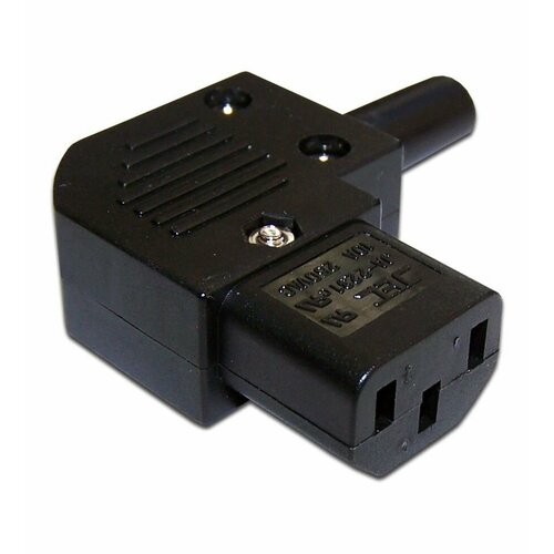 Аксессуар Lanmaster Вилка IEC 60320 C13 10A 250V угловая разборная черная LAN-IEC-320-C1390 597₽