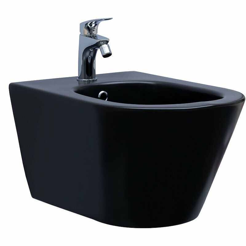 фото Биде Aquanet Lake B2B 316464 подвесное Черное матовое