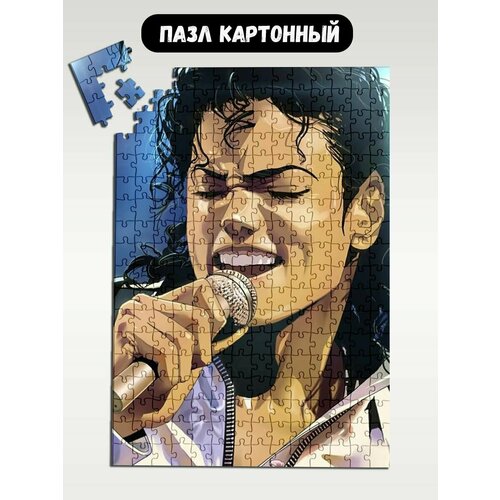 Пазл картонный 39,5х28 см, размер А3, 300 деталей, модель Музыка Майкл Джексон - 1820 пазл картонный 29x20 см размер а4 120 деталей модель музыка майкл джексон 1826