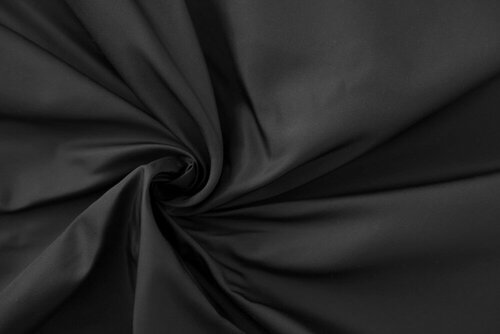 Ткань шелковая тафта черного цвета