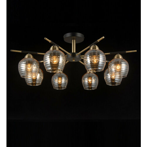 Люстра 42529/8 черный+бронза