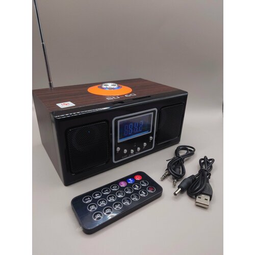 Колонка портативная SU-60 с BLUETOOTH ретро дизайн FM MP3 Портативная акустика для дома 185300₽