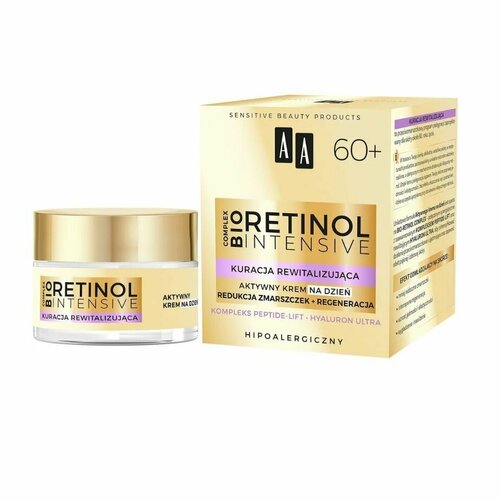 AA Активный дневной крем RETINOL INTENSIVE Сокращение морщин + регенерация 60+, 50мл