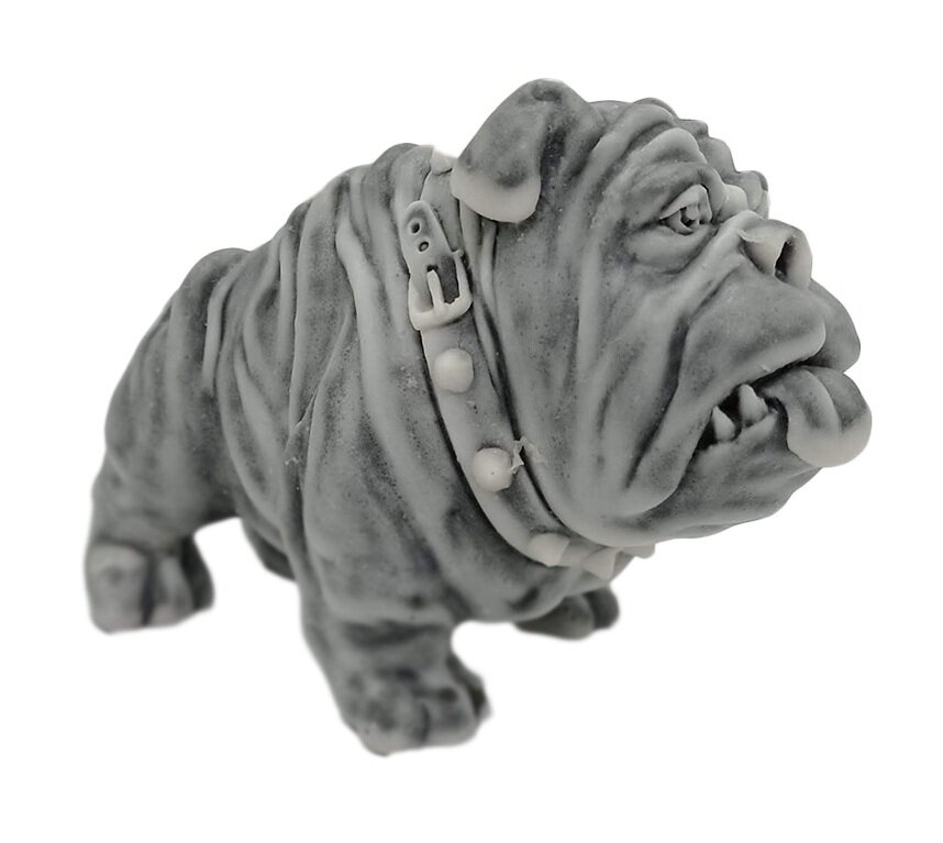 фото Статуэтка Бульдог английский шарж 7,5 см мраморная крошка