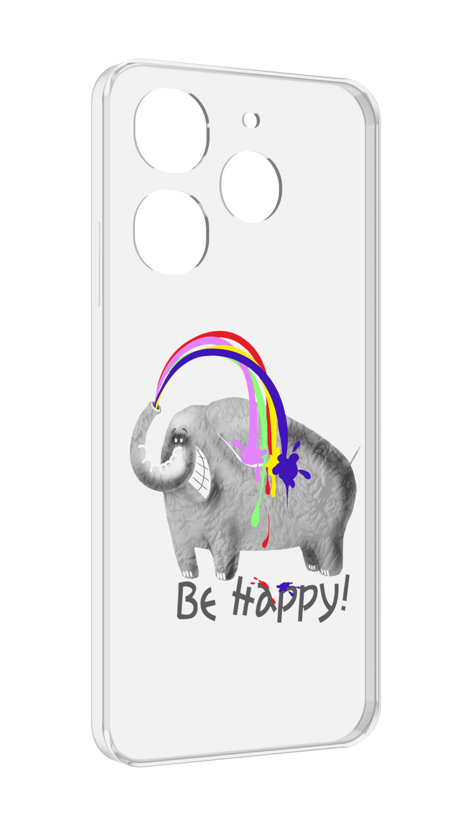 Чехол MyPads счастливый слон для Tecno Spark 10 Pro задняя-панель-накладка-бампер