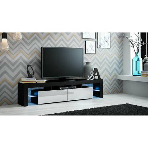 Тумба ТВ 1 черный/белый
