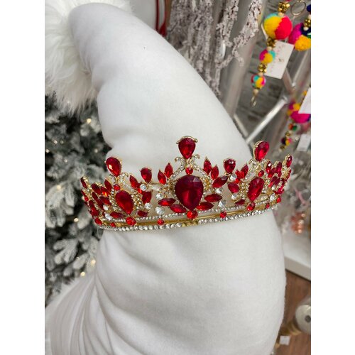 15410 Диадема с красными камнями Karlsbach