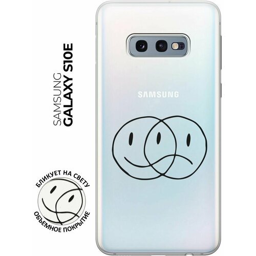 силиконовый чехол с принтом magic paint для samsung galaxy s10e самсунг с10е Силиконовый чехол с принтом Two Faces для Samsung Galaxy S10e / Самсунг С10е