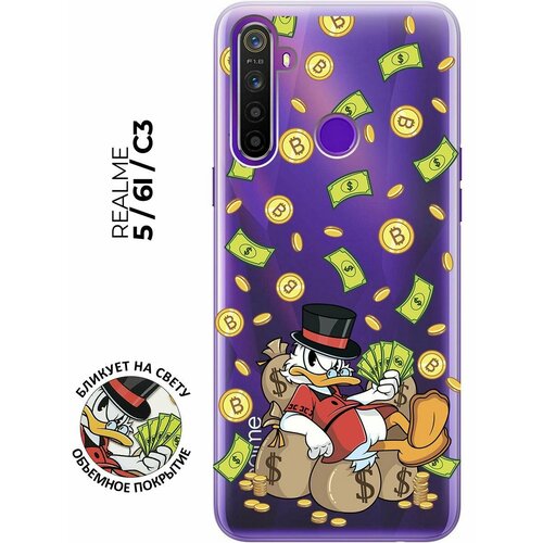 Силиконовый чехол с принтом Rich Scrooge для realme 5 / 6i / C3 / Рилми 5 / 6 ай / С3 силиконовый чехол с принтом rich scrooge для realme gt рилми гт