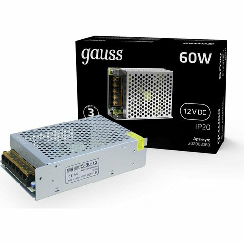 Блок питания Gauss LED STRIP PS 60W 12V