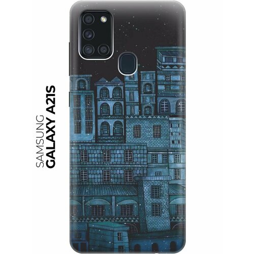 Чехол - накладка ArtColor для Samsung Galaxy A21s с принтом Ночь над городом чехол накладка artcolor для samsung galaxy s20 ultra с принтом ночь над городом