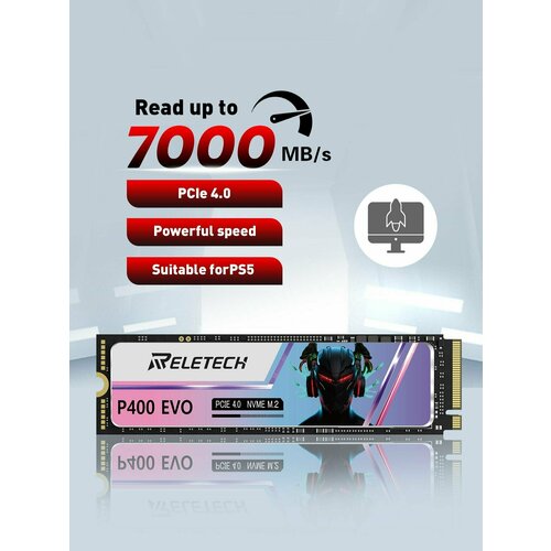 Твердотельный накопитель SSD Reletech M.2 , NVMe PCIE 4,0x4, 2ТБ , 2280 NAND внутренний жесткий диск для Playstation 5, ноутбука, настольного