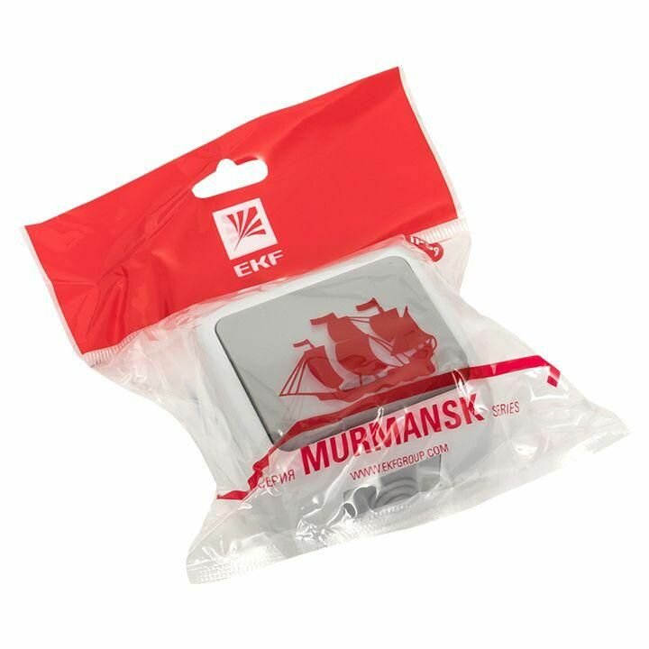 EFV10-121-30-54 Мурманск Выключатель 1 -клавишный с индикатором 10А IP54 серый EKF - фото №4