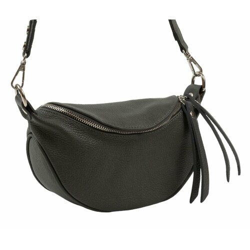 фото Сумка кросс-боди sefaro, фактура зернистая, серый