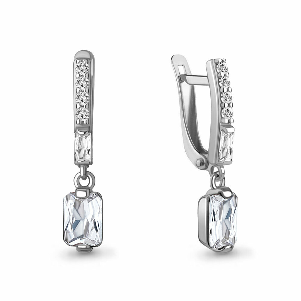 Серьги Diamant online, серебро, 925 проба, фианит