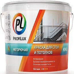 фото Profilux / Профилюкс Краска для стен и потолков негорючая 14кг