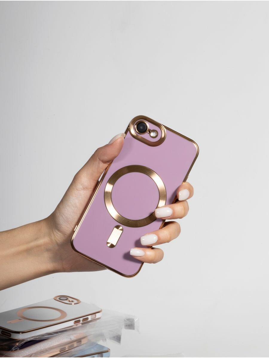 Чехол на iPhone 6 Plus/6S Plus/7 Plus/8 Plus с окантовкой, фиолетовый