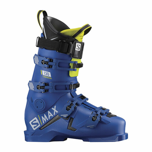 горнолыжные ботинки salomon s max 130 black race blue 19 20 Горнолыжные ботинки Salomon S/Max 130 Carbon Raceblue/Acid Green 19/20