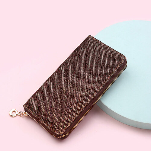 фото Кошелек , фактура гобелен, коричневый wasabi trend