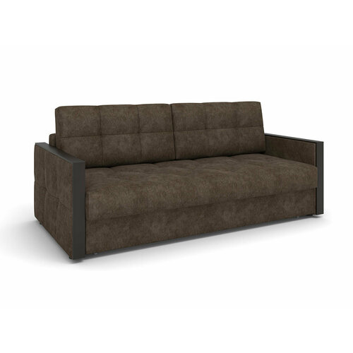 Диван Манхэттен пантограф пружинный темно-коричневый велюр ширина 228 см спальное место 152х205 см