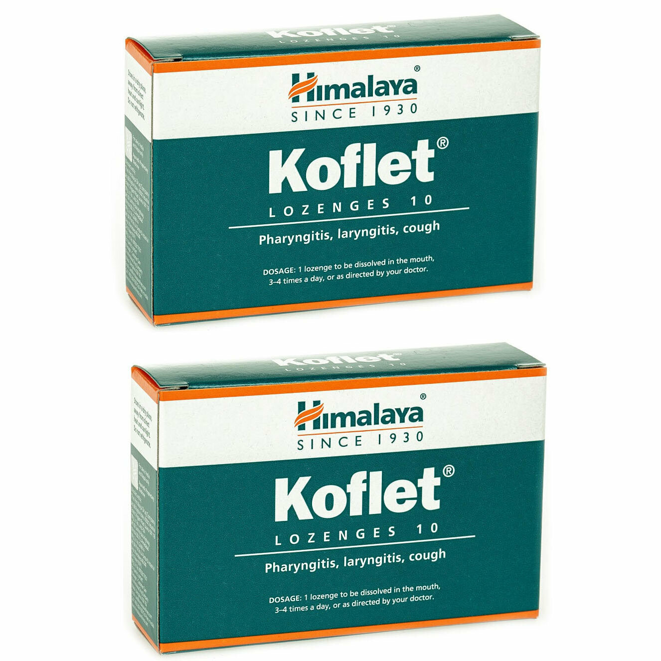 Леденцы Himalaya Herbals Koflet (Хималая Хербалс Кофлет) от кашля и боли в горле, 2 х 10 шт.