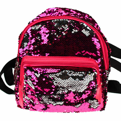 Рюкзак с пайетками розовый