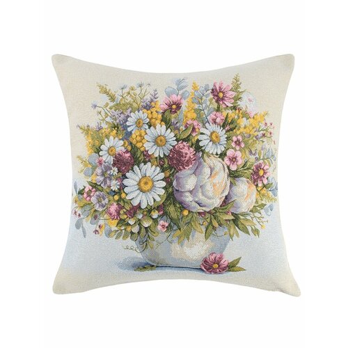 Подушка Декоративная Гобеленовая Букет Цветущий луг