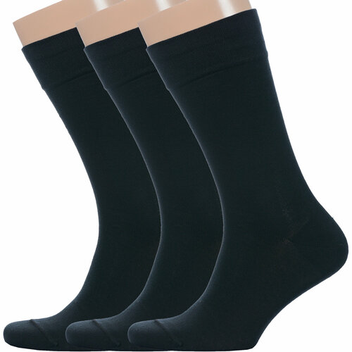 Носки LorenzLine, 3 пары, размер 25, черный комплект из 3 пар мужских носков lorenzline микс 2 размер 29