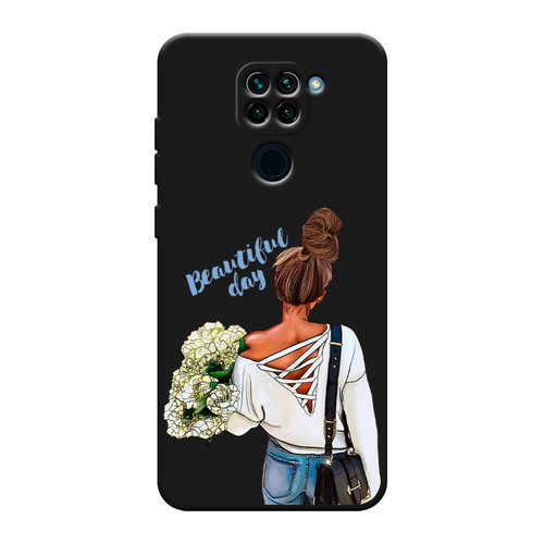 Матовый силиконовый чехол Beautiful day vector на Xiaomi Redmi 10X / Сяоми Редми 10X